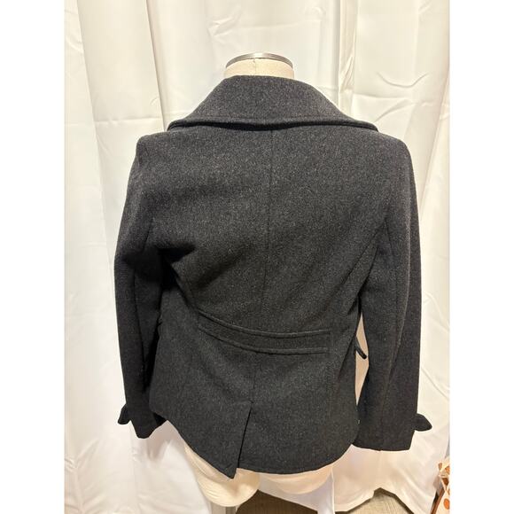 American Eagle Outfitters Size Small Petite Gray Peacoat - Picture 5 of 11